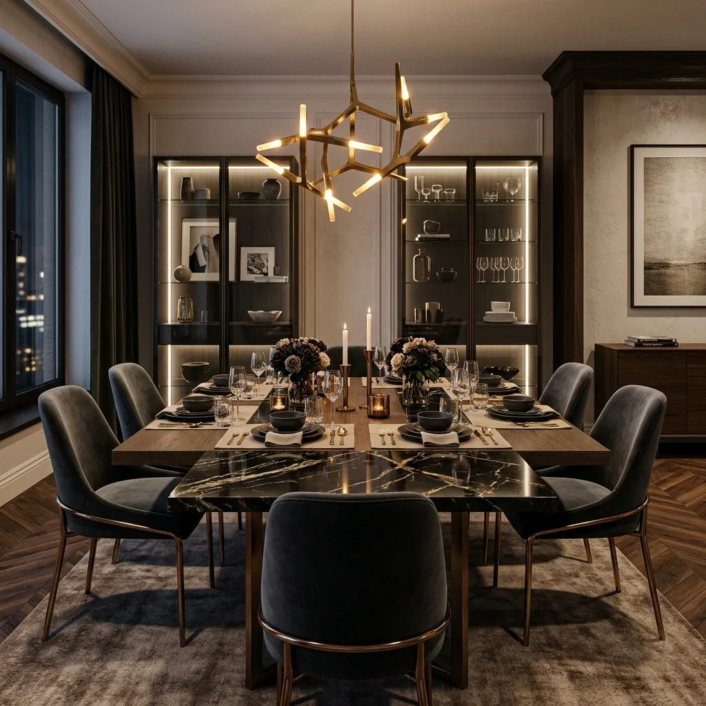 Luxurious Marble Dining Setup
