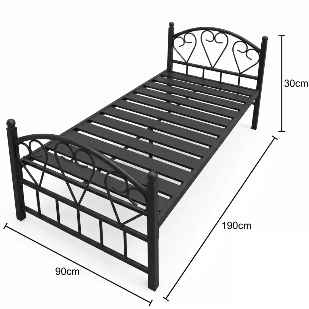 Heavy Duty Single Metal Bed