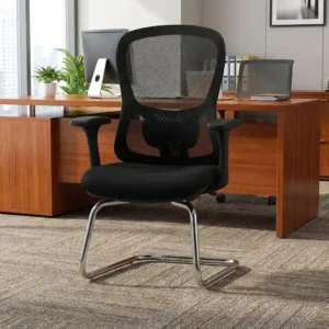 Black Modern Visitor and Meeting Chair
