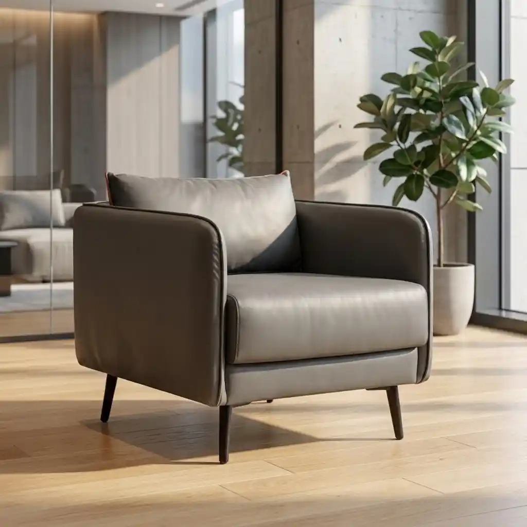 Nova Compact Accent Chair – Grey