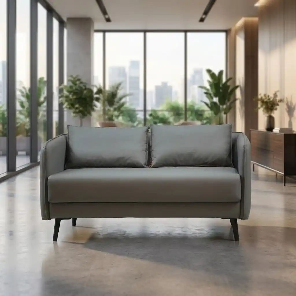 Nova Compact 3-Seater Sofa – Grey