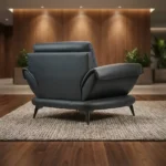 Luna Curve Accent Chair – Black