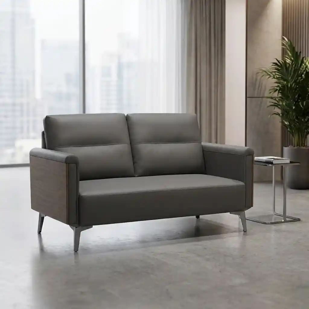 Modern 2-Seater Sofa – Grey