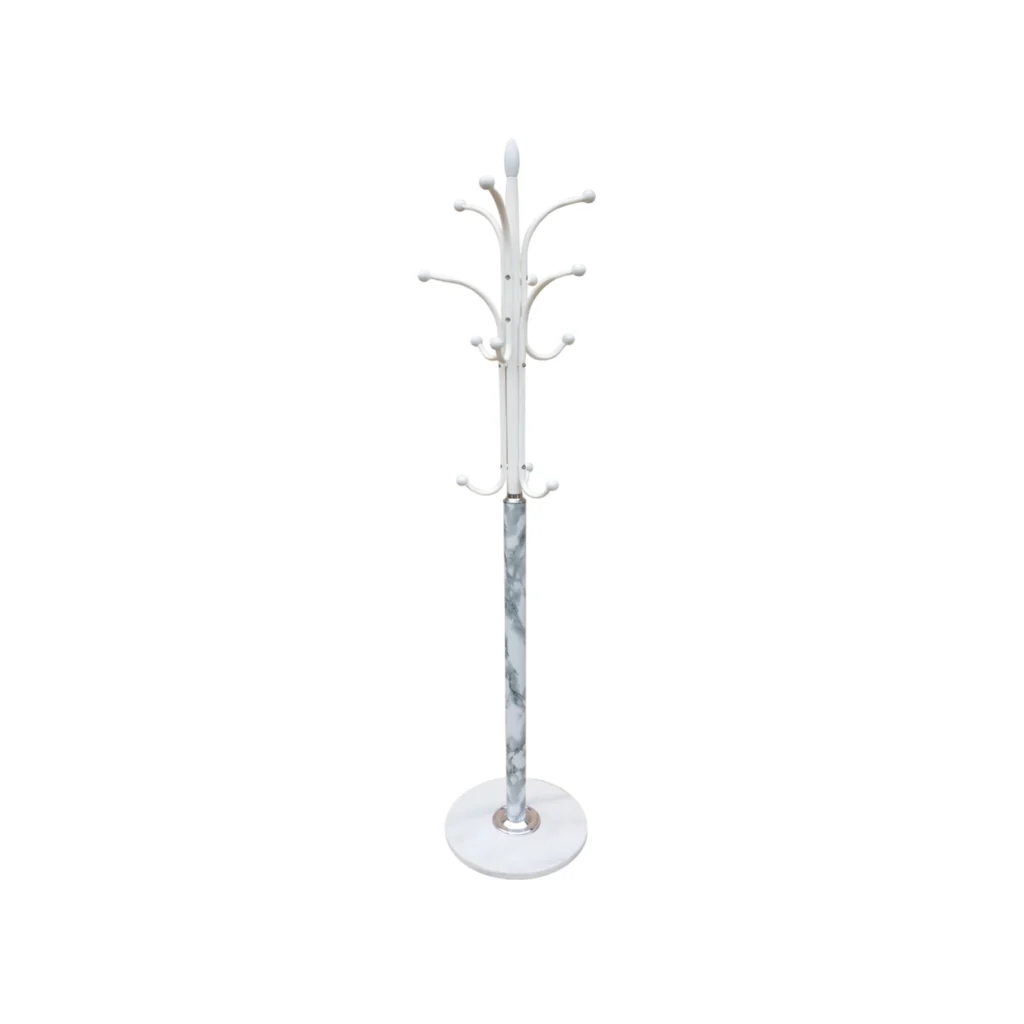 Marbella White Marble-Style Coat Stand
