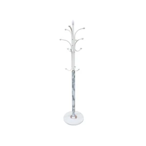 8040F Marbella White Marble-Style Coat Stand