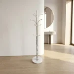 Marbella White Marble-Style Coat Stand