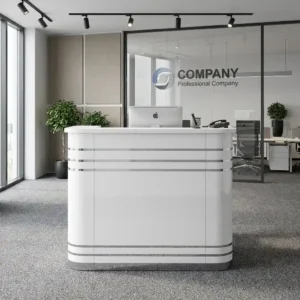 White Reception Desk