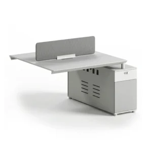 DP60-D0314YS4 Modern Floating Office Workstation with Privacy Screen & Integrated Storage