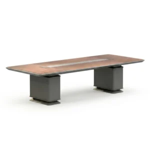 GXK-01C36 Executive Conference Table with Wood Finish & Integrated Cable Management