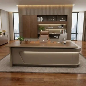 Executive Office Desk with Back Storage