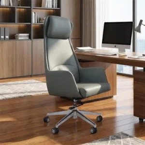 Grey Luxury Executive High-Back Chair