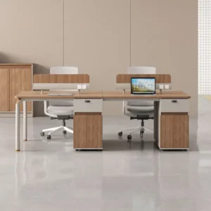 2-Person Office Workstation with Privacy Panels