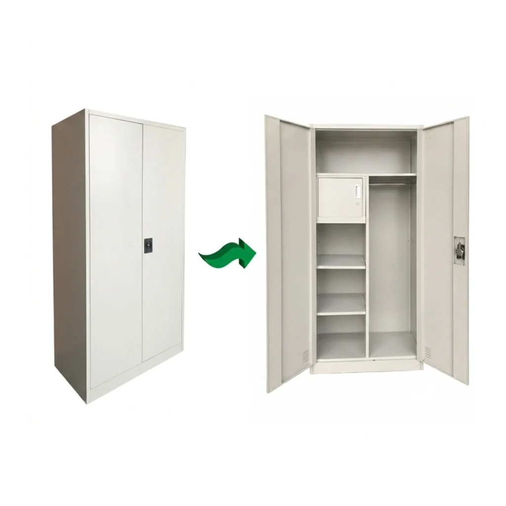TGD-2 SecureWard Double-Door Metal Wardrobe Cabinet