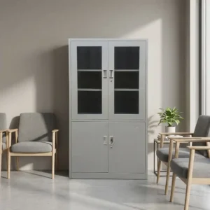 SecureView Double-Door Metal Storage Cabinet