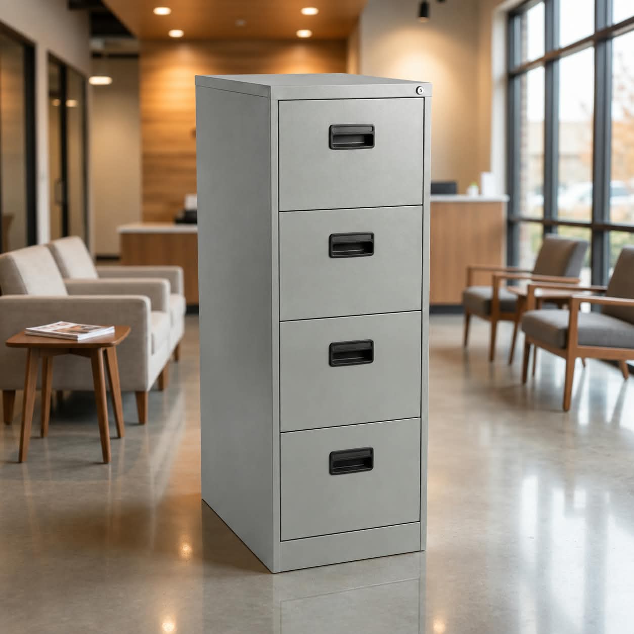 SecureFile 4-Drawer Metal Filing Cabinet