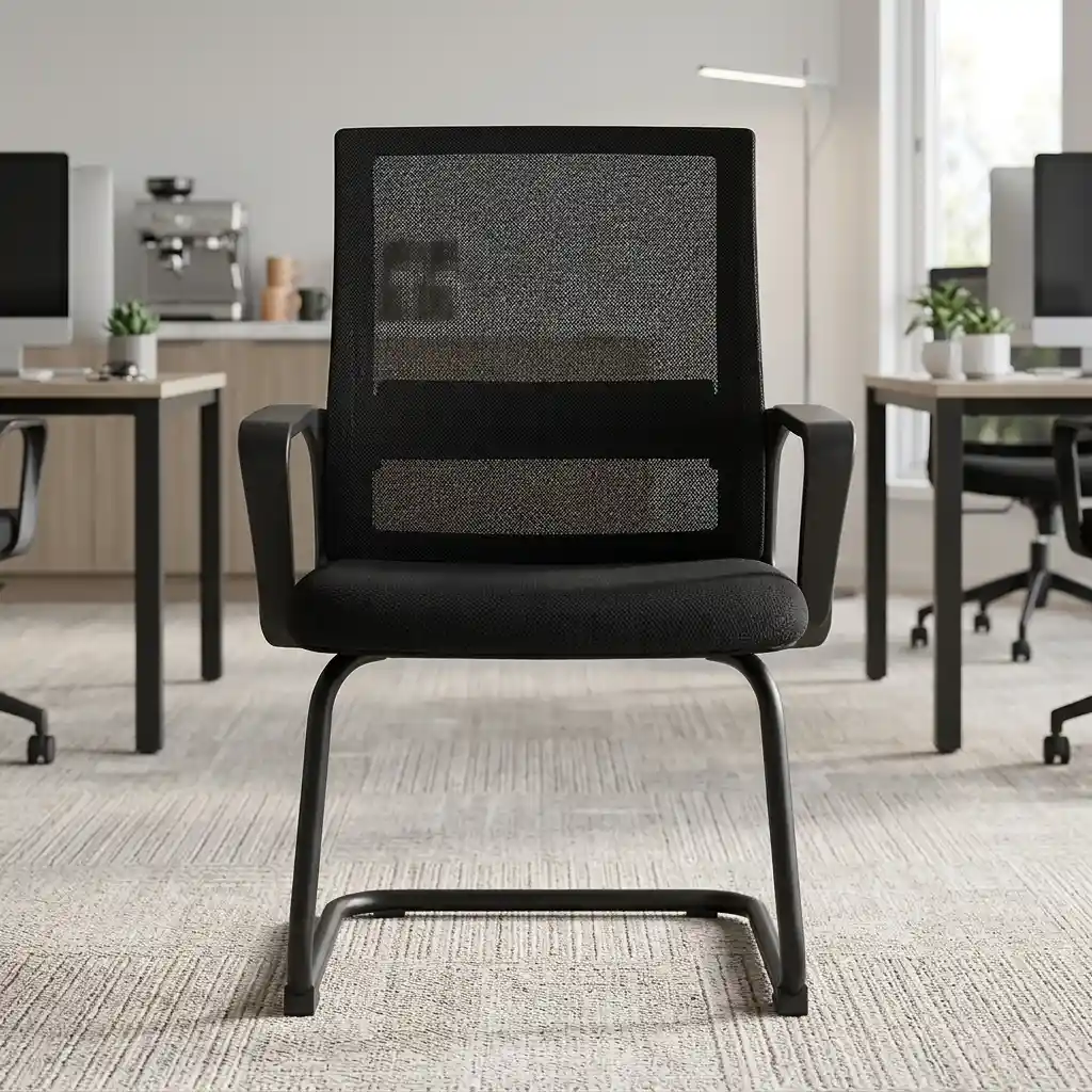 Black Mesh Visitor Chair