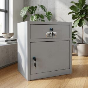 Fireproof Steel Desk Filing Cabinet Lockable Drawers